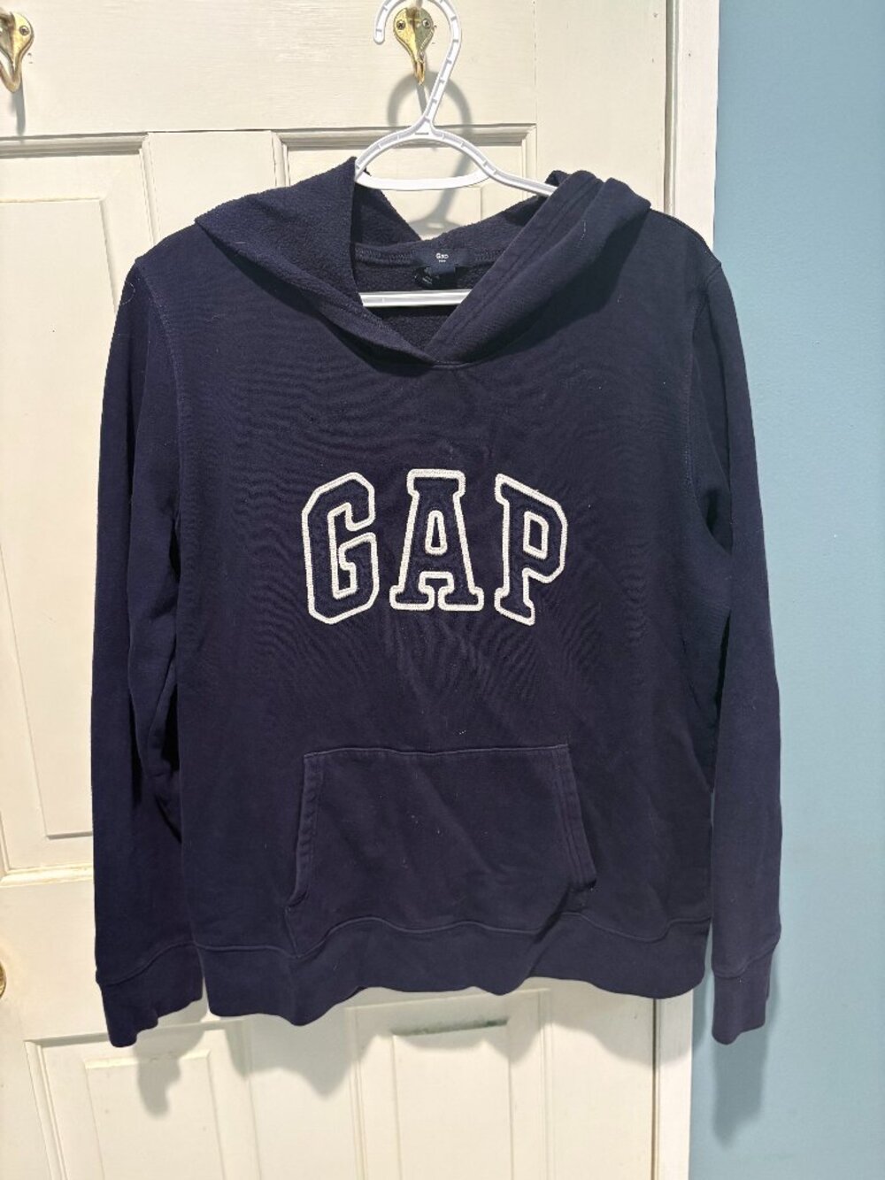 GAP Women's Blue Hoodie Sweatshirt | Size XL
